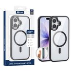 XDcase JINDUN Cover trasparente con pulsanti in metallo indipendenti e custodia magnetica per telefono, For iPhone 17 Pro Max, For iPhone 17 Pro, For iPhone 17