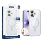XDcase JINDUN Cover trasparente con pulsanti in metallo indipendenti e custodia magnetica per telefono, For iPhone 17 Pro Max, For iPhone 17 Pro, For iPhone 17