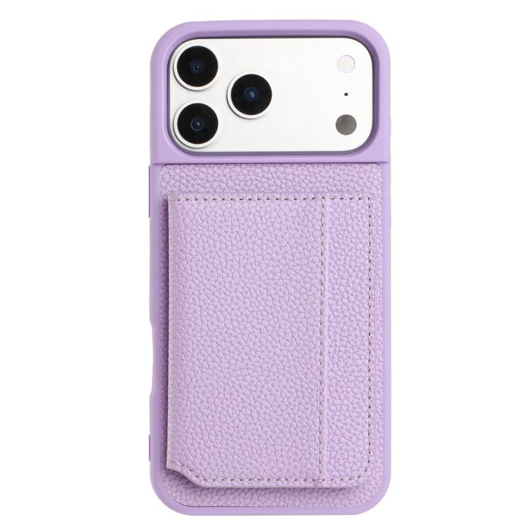 Porta carte magnetico con motivo litchi, custodia per telefono, For iPhone 17 Pro Max, For iPhone 17 Pro