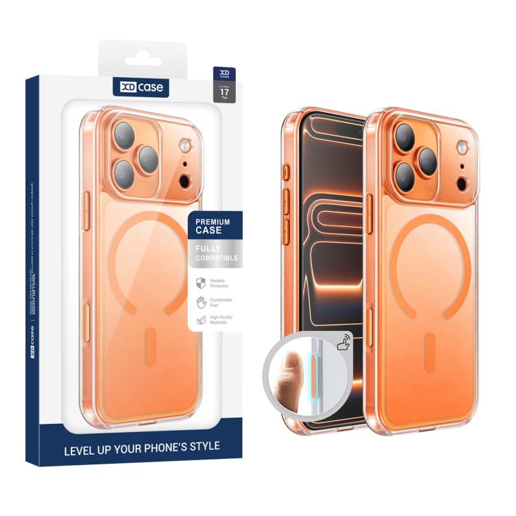 Custodia per telefono XDcase trasparente satinata, magnetica e antiurto., For iPhone 17 Pro Max, For iPhone 17 Pro, For iPhone 17