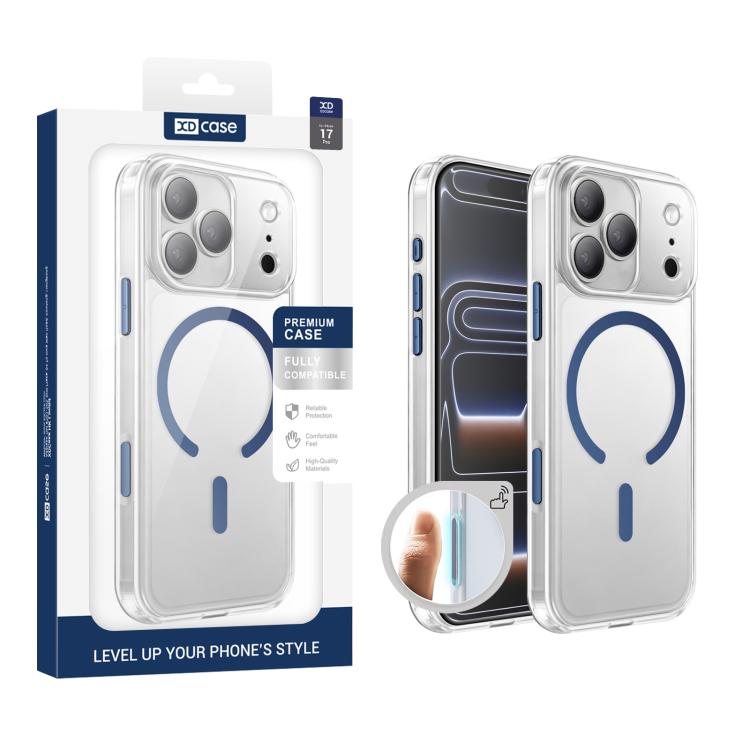 Custodia per telefono XDcase trasparente satinata, magnetica e antiurto., For iPhone 17 Pro Max, For iPhone 17 Pro, For iPhone 17