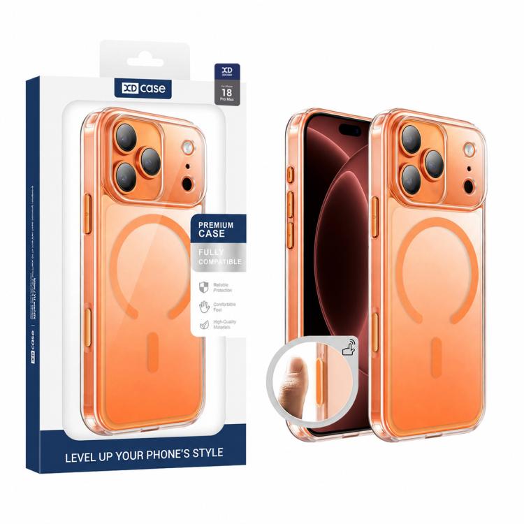 Custodia per telefono XDcase trasparente satinata, magnetica e antiurto., For iPhone 17 Pro Max, For iPhone 17 Pro, For iPhone 17