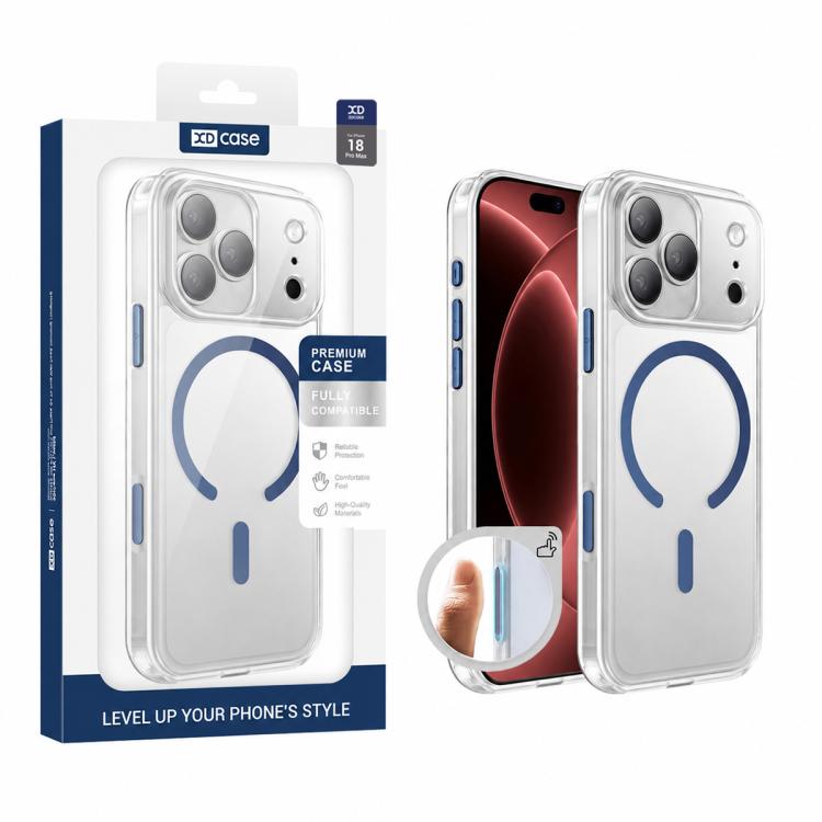 Custodia per telefono XDcase trasparente satinata, magnetica e antiurto., For iPhone 17 Pro Max, For iPhone 17 Pro, For iPhone 17