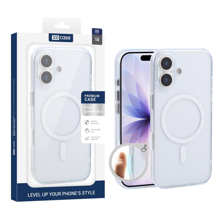 Custodia per telefono XDcase trasparente satinata, magnetica e antiurto., For iPhone 17 Pro Max, For iPhone 17 Pro, For iPhone 17