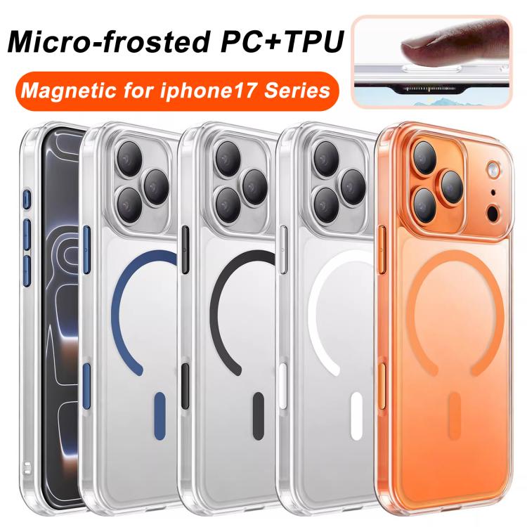 Custodia per telefono XDcase trasparente satinata, magnetica e antiurto., For iPhone 17 Pro Max, For iPhone 17 Pro, For iPhone 17