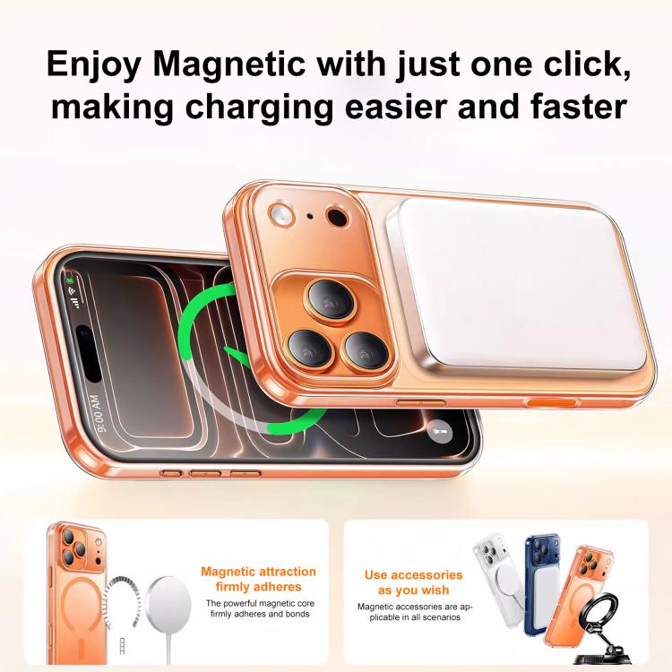 Custodia per telefono XDcase trasparente satinata, magnetica e antiurto., For iPhone 17 Pro Max, For iPhone 17 Pro, For iPhone 17