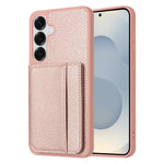 Porta carte magnetico con motivo litchi, custodia per telefono, For Samsung Galaxy S26+ 5G, For Samsung Galaxy S26 Ultra 5G, For Samsung Galaxy S26 5G, For Samsung Galaxy S25 FE 5G