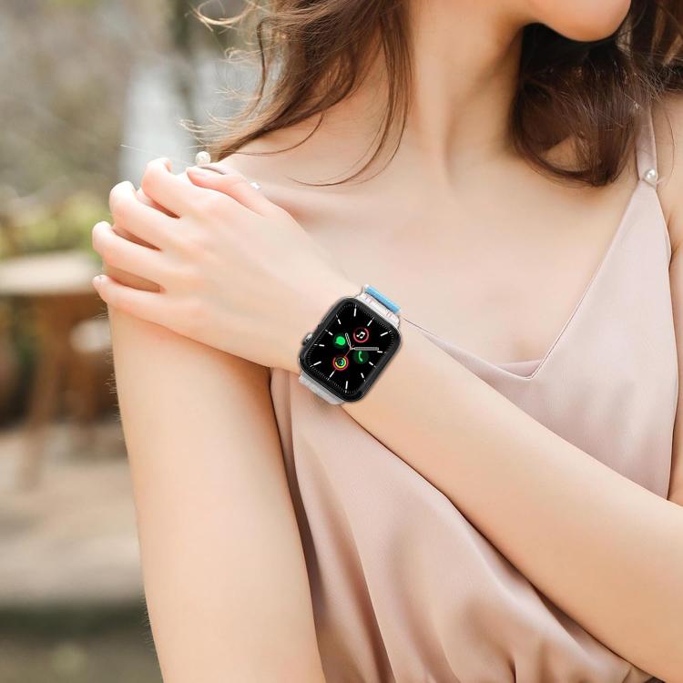 Cinturino per orologio xDfind in nylon intrecciato con chiusura a strappo., For Apple Watch 42 / 44 / 45 / 46 / 49mm, For Apple Watch 38 / 40 / 41 / S11 42mm