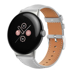 Cinturino per orologio xDfind Flat Head Black Shark in pelle a grana fine, For Google Pixel Watch 4 / 3 45mm, For Google Pixel Watch 4 / 3 / 2 / 1 41mm
