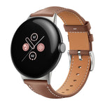 Cinturino per orologio xDfind Flat Head Black Shark in pelle a grana fine, For Google Pixel Watch 4 / 3 45mm, For Google Pixel Watch 4 / 3 / 2 / 1 41mm