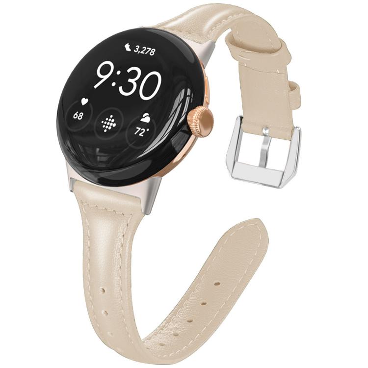 Cinturino per orologio xDfind Slim in vera pelle, For Google Pixel Watch 4 / 3 45mm, For Google Pixel Watch 4 / 3 / 2 / 1 41mm
