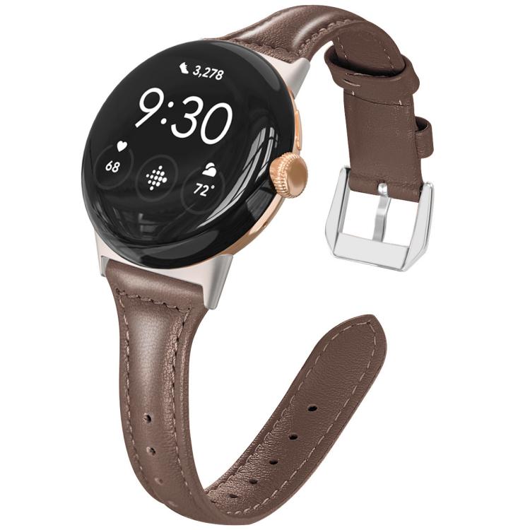 Cinturino per orologio xDfind Slim in vera pelle, For Google Pixel Watch 4 / 3 45mm, For Google Pixel Watch 4 / 3 / 2 / 1 41mm