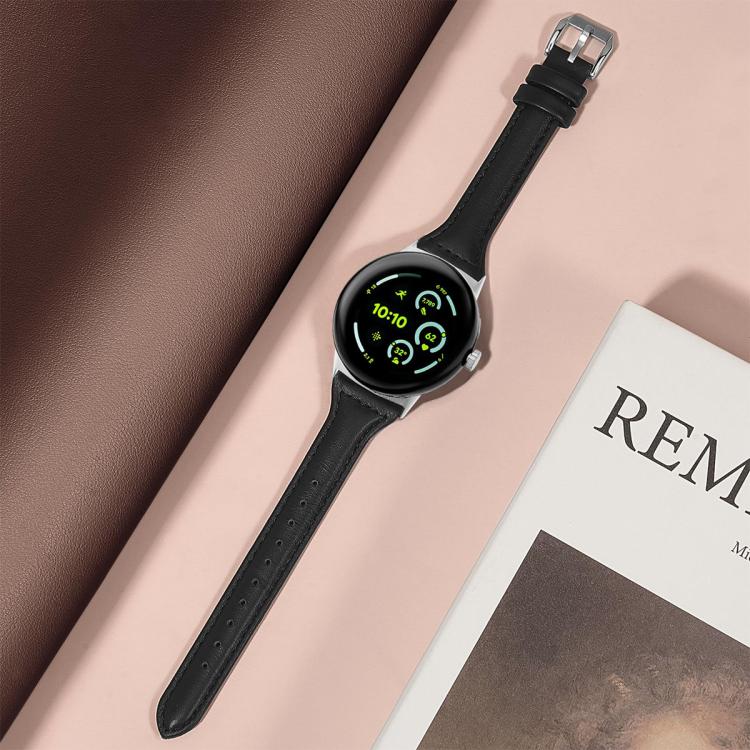 Cinturino per orologio xDfind Slim in vera pelle, For Google Pixel Watch 4 / 3 45mm, For Google Pixel Watch 4 / 3 / 2 / 1 41mm