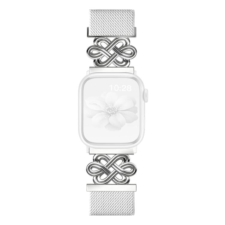 Cinturino per orologio xDfind in nylon intrecciato con nodo cinese e fibbia magnetica, For Apple Watch 42 / 44 / 45 / 46 / 49mm, For Apple Watch 38 / 40 / 41 / S11 42mm