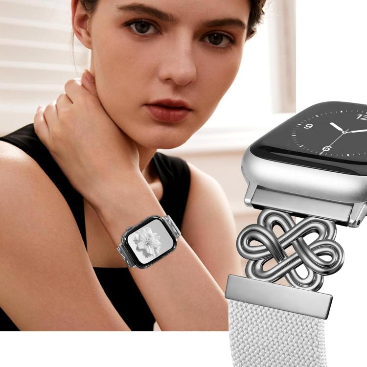Cinturino per orologio xDfind in nylon intrecciato con nodo cinese e fibbia magnetica, For Apple Watch 42 / 44 / 45 / 46 / 49mm, For Apple Watch 38 / 40 / 41 / S11 42mm