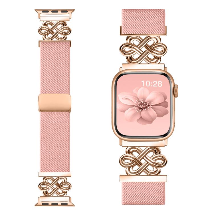 Cinturino per orologio xDfind in nylon intrecciato con nodo cinese e fibbia magnetica, For Apple Watch 42 / 44 / 45 / 46 / 49mm, For Apple Watch 38 / 40 / 41 / S11 42mm