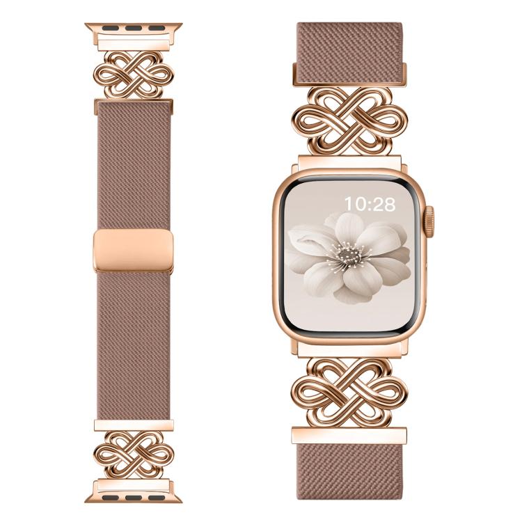 Cinturino per orologio xDfind in nylon intrecciato con nodo cinese e fibbia magnetica, For Apple Watch 42 / 44 / 45 / 46 / 49mm, For Apple Watch 38 / 40 / 41 / S11 42mm