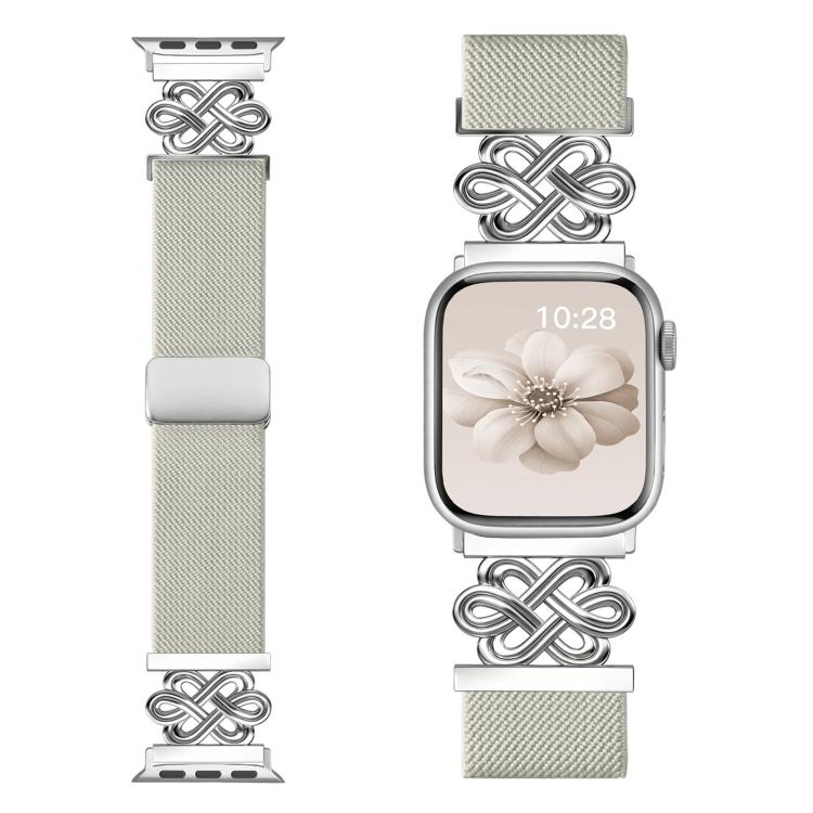 Cinturino per orologio xDfind in nylon intrecciato con nodo cinese e fibbia magnetica, For Apple Watch 42 / 44 / 45 / 46 / 49mm, For Apple Watch 38 / 40 / 41 / S11 42mm