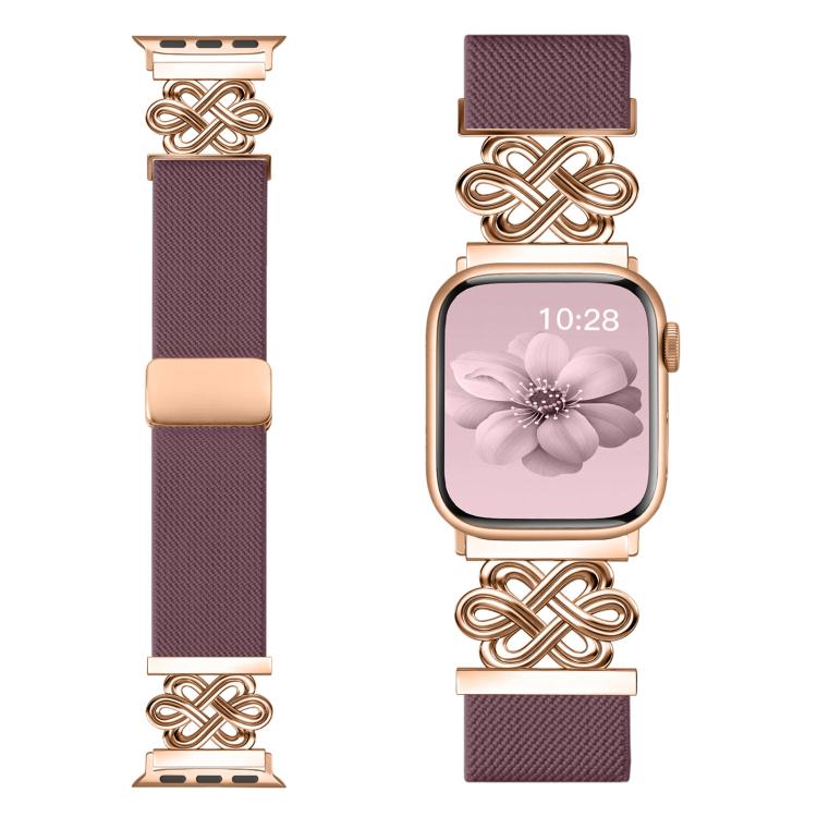 Cinturino per orologio xDfind in nylon intrecciato con nodo cinese e fibbia magnetica, For Apple Watch 42 / 44 / 45 / 46 / 49mm, For Apple Watch 38 / 40 / 41 / S11 42mm