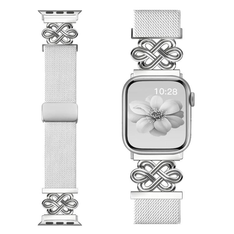 Cinturino per orologio xDfind in nylon intrecciato con nodo cinese e fibbia magnetica, For Apple Watch 42 / 44 / 45 / 46 / 49mm, For Apple Watch 38 / 40 / 41 / S11 42mm