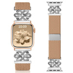 Cinturino per orologio xDfind in nylon intrecciato con nodo cinese e fibbia magnetica arcobaleno, For Apple Watch 42 / 44 / 45 / 46 / 49mm, For Apple Watch 38 / 40 / 41 / S11 42mm
