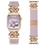 Cinturino per orologio xDfind in nylon intrecciato con nodo cinese e fibbia magnetica arcobaleno, For Apple Watch 42 / 44 / 45 / 46 / 49mm, For Apple Watch 38 / 40 / 41 / S11 42mm