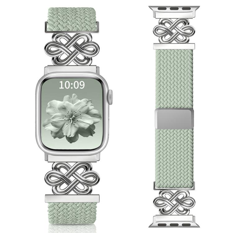 Cinturino per orologio xDfind in nylon intrecciato con nodo cinese e fibbia magnetica arcobaleno, For Apple Watch 42 / 44 / 45 / 46 / 49mm, For Apple Watch 38 / 40 / 41 / S11 42mm