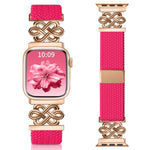 Cinturino per orologio xDfind in nylon intrecciato con nodo cinese e fibbia magnetica arcobaleno, For Apple Watch 42 / 44 / 45 / 46 / 49mm, For Apple Watch 38 / 40 / 41 / S11 42mm