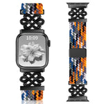 Cinturino per orologio xDfind in nylon intrecciato con nodo cinese e fibbia magnetica arcobaleno, For Apple Watch 42 / 44 / 45 / 46 / 49mm, For Apple Watch 38 / 40 / 41 / S11 42mm