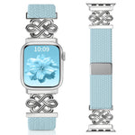 Cinturino per orologio xDfind in nylon intrecciato con nodo cinese e fibbia magnetica arcobaleno, For Apple Watch 42 / 44 / 45 / 46 / 49mm, For Apple Watch 38 / 40 / 41 / S11 42mm
