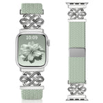 Cinturino per orologio xDfind in nylon intrecciato con nodo cinese e fibbia magnetica arcobaleno, For Apple Watch 42 / 44 / 45 / 46 / 49mm, For Apple Watch 38 / 40 / 41 / S11 42mm