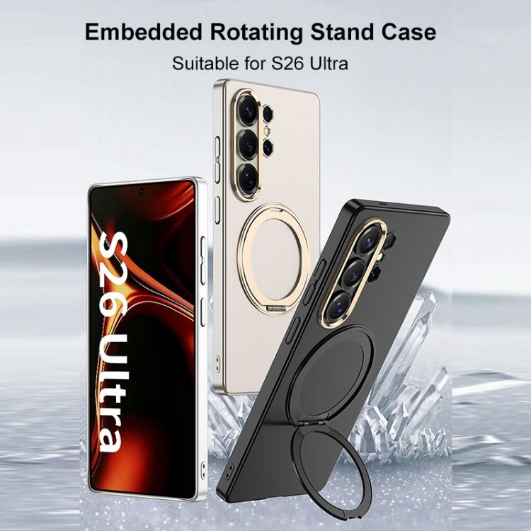 Custodia per telefono GKK ultra sottile in PC con copertura completa e supporto magnetico girevole., For Samsung Galaxy S26 Ultra 5G