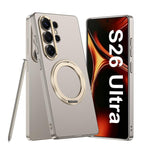 Custodia per telefono GKK ultra sottile in PC con copertura completa e supporto magnetico girevole., For Samsung Galaxy S26 Ultra 5G