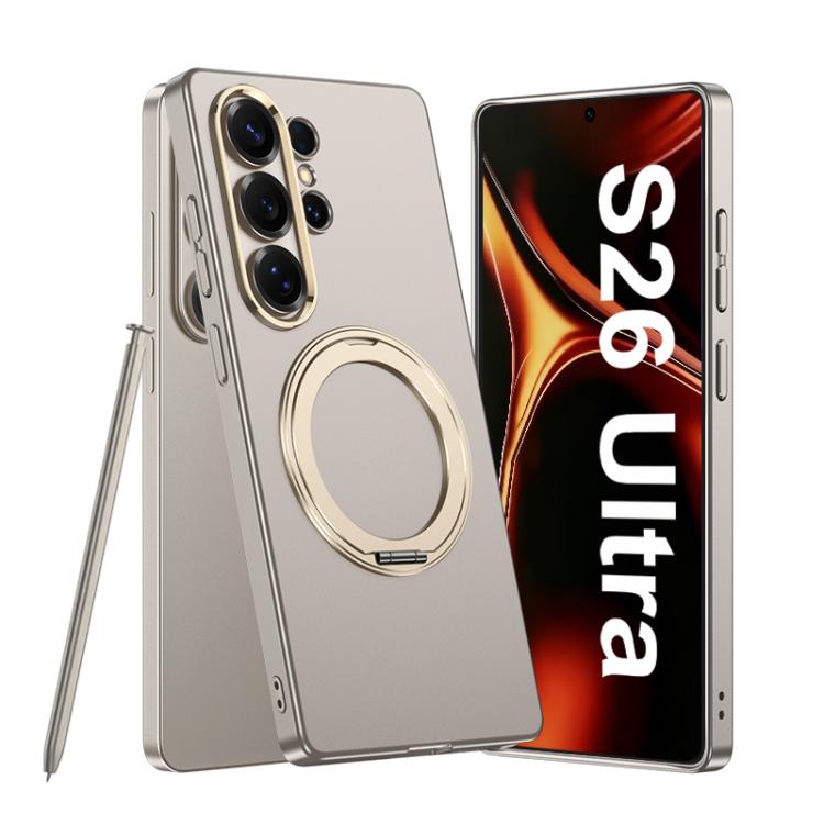 Custodia per telefono GKK ultra sottile in PC con copertura completa e supporto magnetico girevole., For Samsung Galaxy S26 Ultra 5G