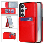 Custodia per telefono in PU con slot per carte a tinta unita, For Samsung Galaxy S26+ 5G, For Samsung Galaxy S26 Ultra 5G, For Samsung Galaxy S26 5G