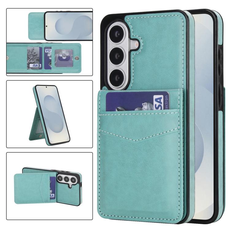 Custodia per telefono in PU con slot per carte a tinta unita, For Samsung Galaxy S26+ 5G, For Samsung Galaxy S26 Ultra 5G, For Samsung Galaxy S26 5G