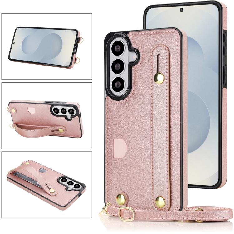 Custodia per telefono quadrata con cinturino da polso e tracolla, For Samsung Galaxy S26+ 5G, For Samsung Galaxy S26 Ultra 5G, For Samsung Galaxy S26 5G