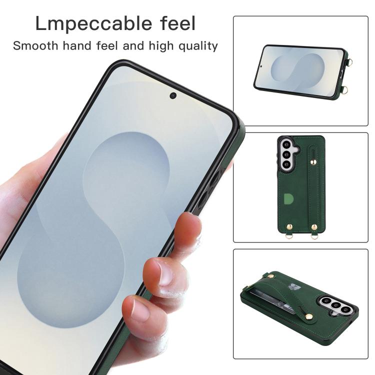 Custodia per telefono quadrata con cinturino da polso e tracolla, For Samsung Galaxy S26+ 5G, For Samsung Galaxy S26 Ultra 5G, For Samsung Galaxy S26 5G