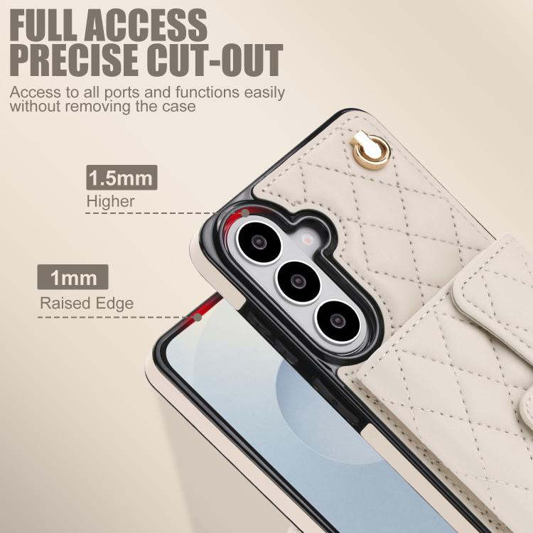 Portafoglio a tracolla romboidale orizzontale in pelle per telefono, For Samsung Galaxy S26+ 5G, For Samsung Galaxy S26 Ultra 5G, For Samsung Galaxy S26 5G