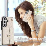 Portafoglio a tracolla romboidale orizzontale in pelle per telefono, For Samsung Galaxy S26+ 5G, For Samsung Galaxy S26 Ultra 5G, For Samsung Galaxy S26 5G
