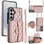Portafoglio a tracolla romboidale orizzontale in pelle per telefono, For Samsung Galaxy S26+ 5G, For Samsung Galaxy S26 Ultra 5G, For Samsung Galaxy S26 5G
