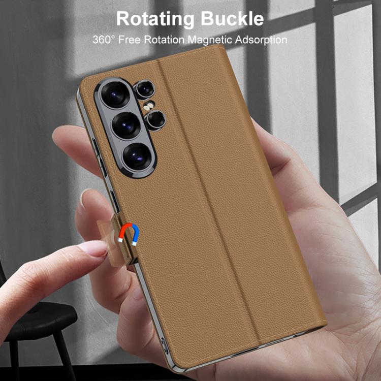 Custodia a libro per cellulare GKK in pelle galvanizzata, For Samsung Galaxy S26 Ultra 5G