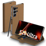 Custodia a libro per cellulare GKK in pelle galvanizzata, For Samsung Galaxy S26 Ultra 5G