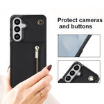 Custodia quadrata per cellulare con cerniera e tracolla, con supporto integrato., For Samsung Galaxy S26+ 5G, For Samsung Galaxy S26 Ultra 5G, For Samsung Galaxy S26 5G