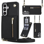 Custodia quadrata per cellulare con cerniera e tracolla, con supporto integrato., For Samsung Galaxy S26+ 5G, For Samsung Galaxy S26 Ultra 5G, For Samsung Galaxy S26 5G