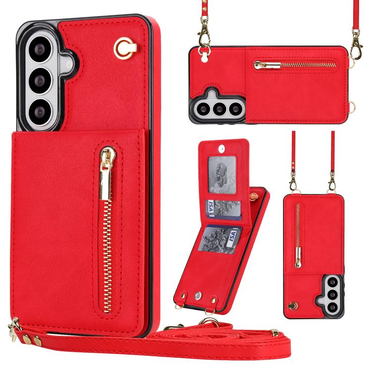 Custodia quadrata per cellulare con cerniera e tracolla, con supporto integrato., For Samsung Galaxy S26+ 5G, For Samsung Galaxy S26 Ultra 5G, For Samsung Galaxy S26 5G