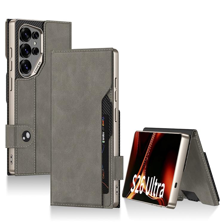 Custodia a libro GKK in pelle opaca con foro grande, For Samsung Galaxy S26 Ultra 5G