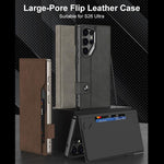 Custodia a libro GKK in pelle opaca con foro grande, For Samsung Galaxy S26 Ultra 5G