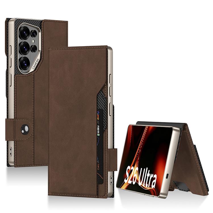Custodia a libro GKK in pelle opaca con foro grande, For Samsung Galaxy S26 Ultra 5G