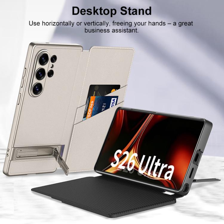 Custodia in pelle ultra sottile GKK Triumph senza penna, For Samsung Galaxy S26 Ultra 5G